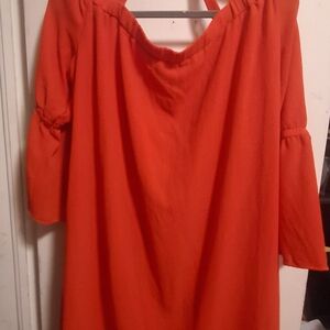 Red Off-Shoulder Dress